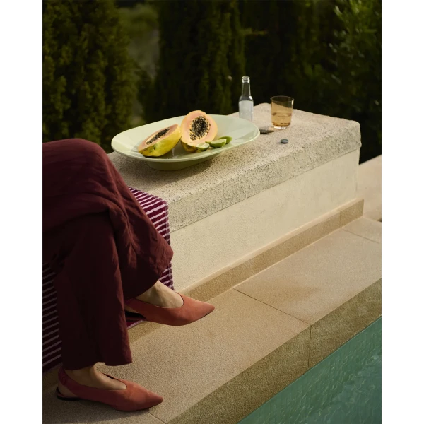 Mere Bowl Light Green Raise Glass Burnt Orange Hi Res 150 image