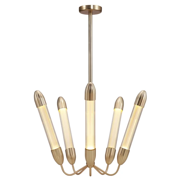 UMAGE packshot 2622 Lemon Squeeze ceiling lamp short penta plated brass on kuva