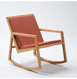 LUX gungstol, ek/tyg jazz röd image