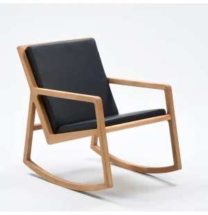 LUX gungstol, ek/läder svart image