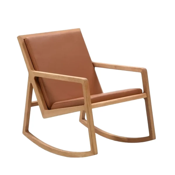 LUX keinutuoli tamminahka ruskea image