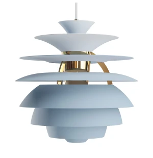 Louis Poulsen PH SNOWBALL riippuvalaisin, dusty blue/brass kuva