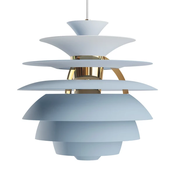 PH Snowball Dusty Blue Brass Pendant OFF kuva