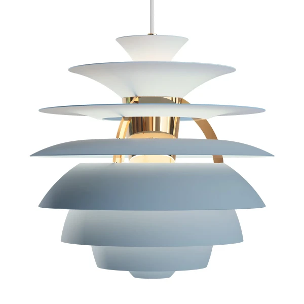 PH Snowball Dusty Blue Brass Pendant kuva