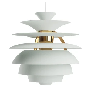 Louis Poulsen PH SNOWBALL riippuvalaisin, dusty green/brass kuva