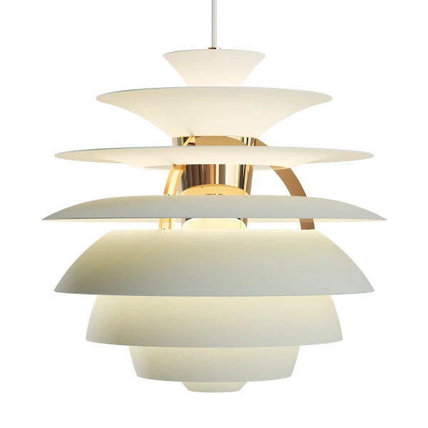 PH Snowball Dusty Green Brass Pendant kuva