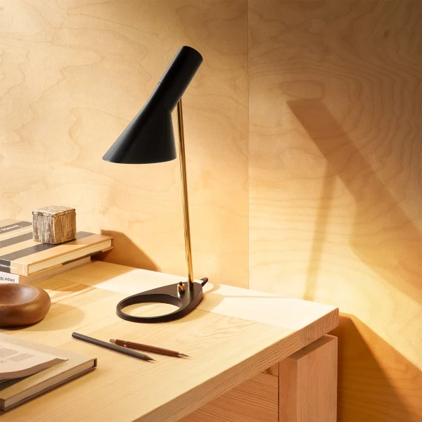 SS25 AJ Black Brass Asnaes AJ Mini Table Office Adjusted Light image