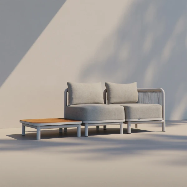 9580057 Kirra LS 2 px Kirra Corner+Seat+Taupe Table kuva