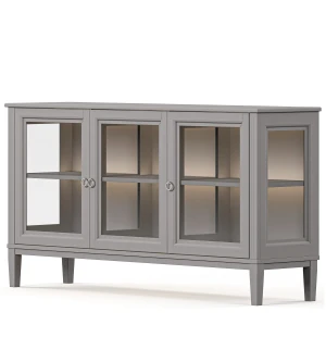 Englesson STOCKHOLM 2.0 vitriinikaappi valaistuksella, 1 osa, harmaa kuva