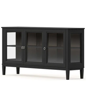 Englesson STOCKHOLM 2.0 vitriinikaappi valaistuksella, 1 osa, musta kuva