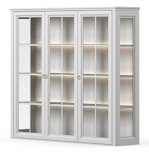 Englesson STOCKHOLM 2.0 ylävitriini valaistuksella, 3 ovea, whitewash kuva