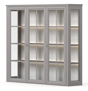 Englesson STOCKHOLM 2.0 ylävitriini valaistuksella, 3 ovea, harmaa kuva