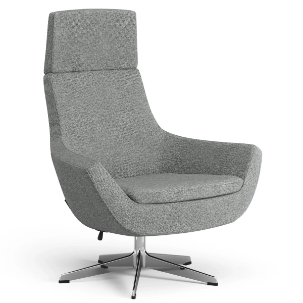 Swedese Happy swing swiwel chair high back Fabric Gudbrandsdalen Amdal 130 Grey image