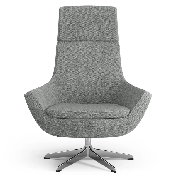 Swedese Happy swing swiwel chair high back front Fabric Gudbrandsdalen Amdal 130 Grey image