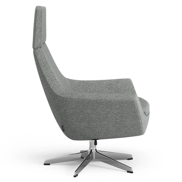 Swedese Happy swing swiwel chair high back side Fabric Gudbrandsdalen Amdal 130 Grey image