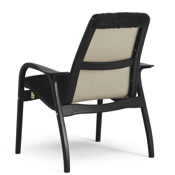 Laminett easy chair Black Oak Sheepskin Black Back image