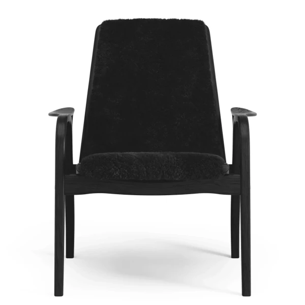 Laminett easy chair Black Oak Sheepskin Black Front image