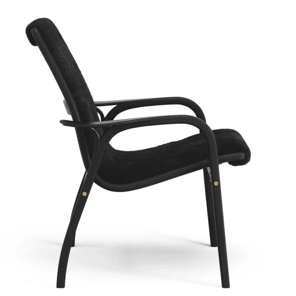 Laminett easy chair Black Oak Sheepskin Black Side image
