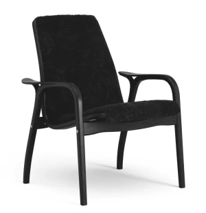 Swedese LAMINETT EASY CHAIR nojatuoli, lampaantalja musta/musta tammi kuva