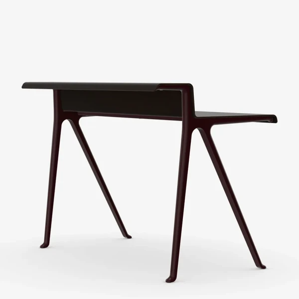 Vitra Courier Desk Deep Black Bordeaux 212 061 00 Back Angle kuva