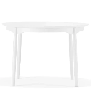 Stolab CARL jatkettava ruokapöytä koivu Ø115x165-315 cm, valkoinen kuva