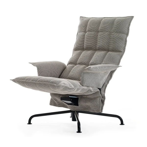 46029 Swivel k Chair armrests matt black star base Sand stone black image