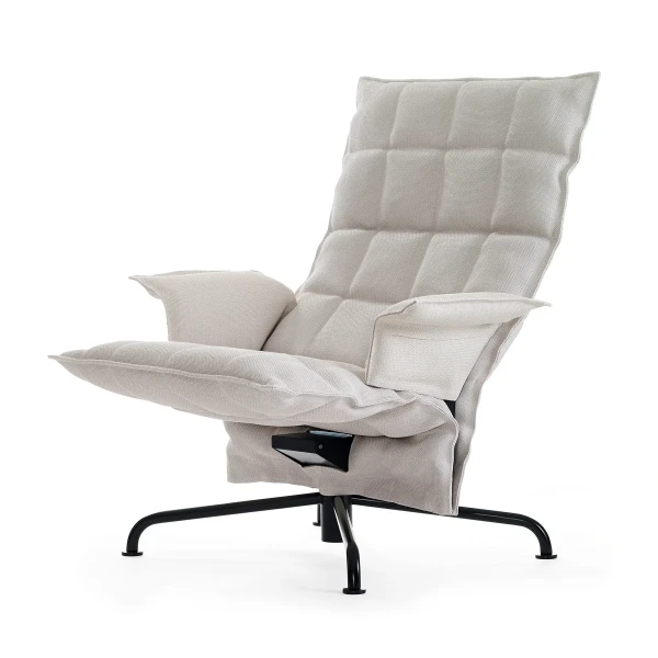 46029 Swivel k Chair armrests matt black star base Sand stone white image