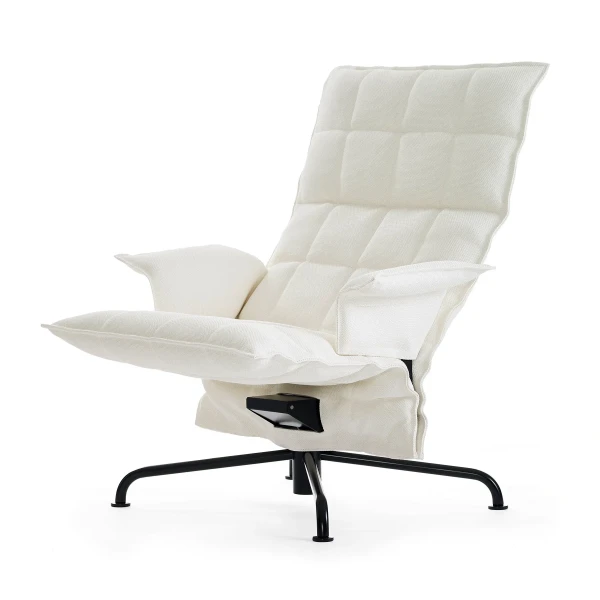 46029 Swivel k Chair armrests matt black star base Sand white image