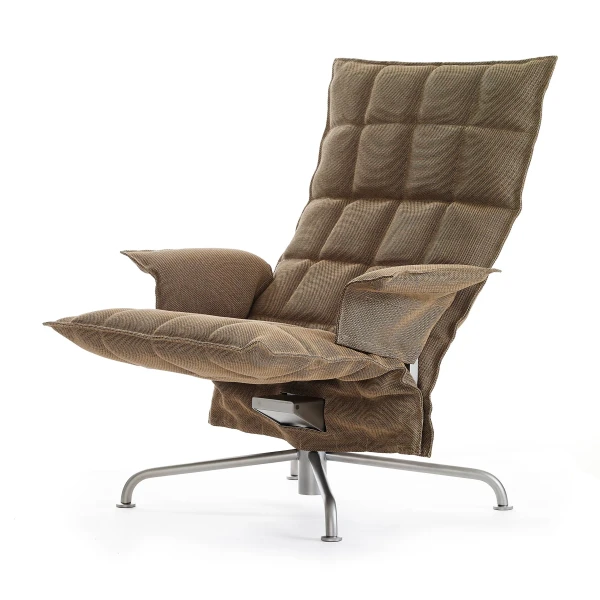 46029 Swivel k Chair armrests matt chromed star base Sand natural black image