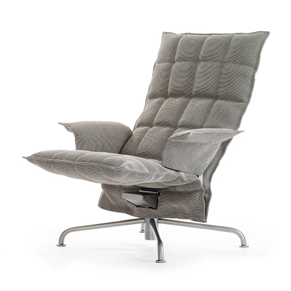 46029 Swivel k Chair armrests matt chromed star base Sand stone black image