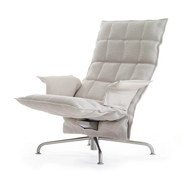 46029 Swivel k Chair armrests matt chromed star base Sand stone white image