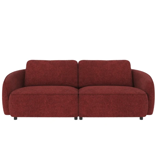 124600 b sb A Norris sofa 3 seater red fabric Anna 8 c3 kuva