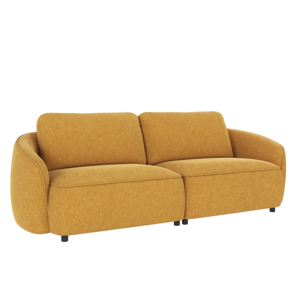 124670 b sb B Norris sofa 3 seater yellow fabric Brenda 68 c1 image