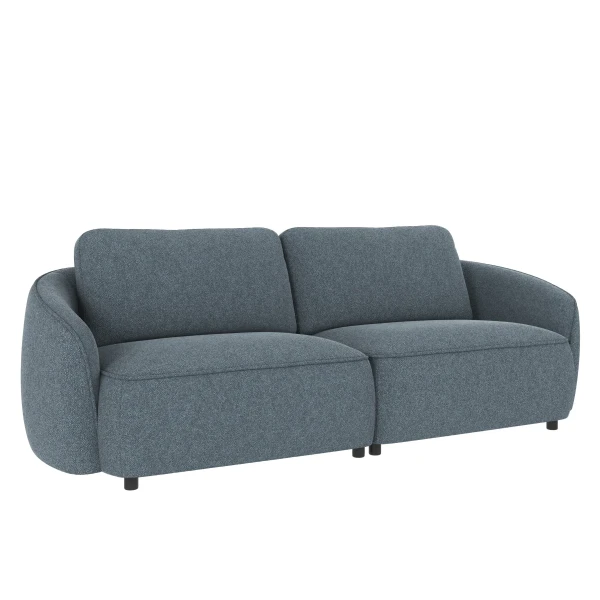 124820 b sb B Norris sofa 3 seater mediumblue fabric Bobby 15 c2 2 image