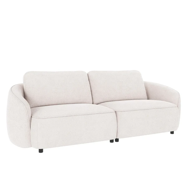 124830 b sb B Norris sofa 3 seater white fabric Greg 1 c2 2 image