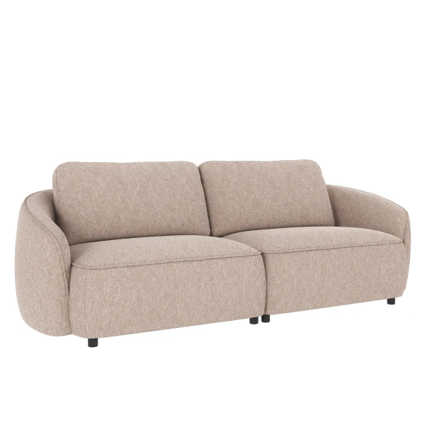124940 b sb B Norris sofa 3 seater light grey fabric Alice 01 c4 2 image