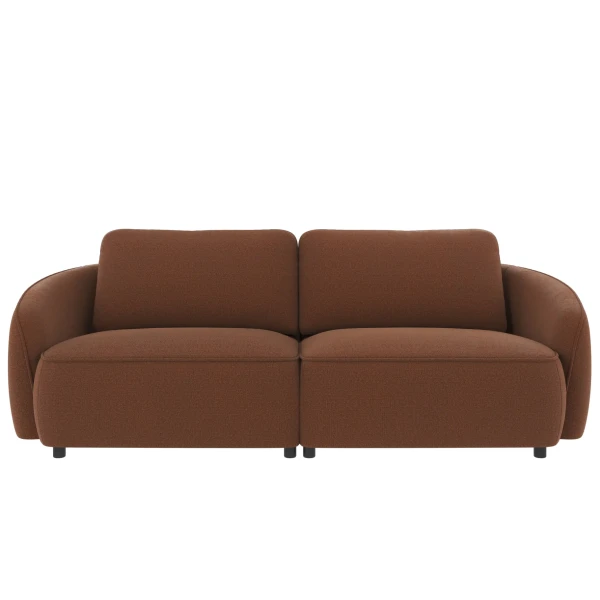 125070 b sb A Norris sofa 3 seater red fabric Rita 96 c2 kuva