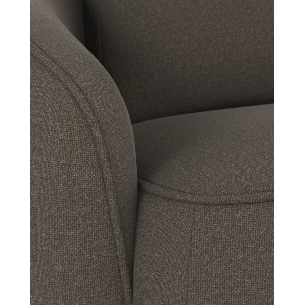 125090 b db Norris sofa 3 seater medium grey fabric Rita 108 c2 kuva