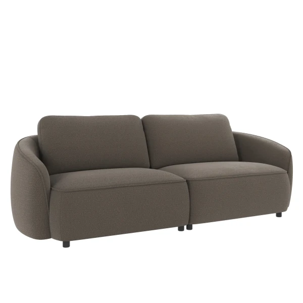 125090 b sb B Norris sofa 3 seater medium grey fabric Rita 108 c2 2 image