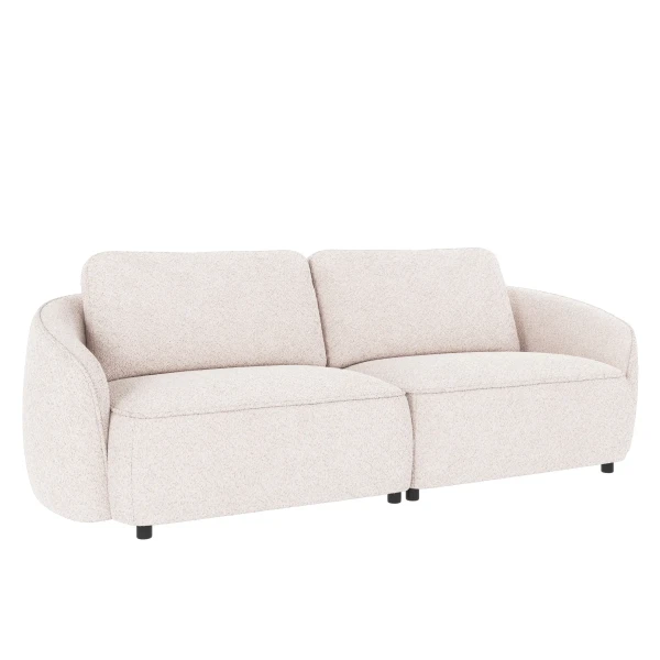 124580 b sb B Norris sofa 3 seater white fabric Anna 1 c3 2 image