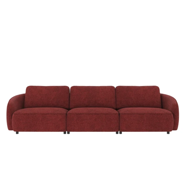 124601 b sb A Norris sofa 4 seater red fabric Anna 8 c3 kuva