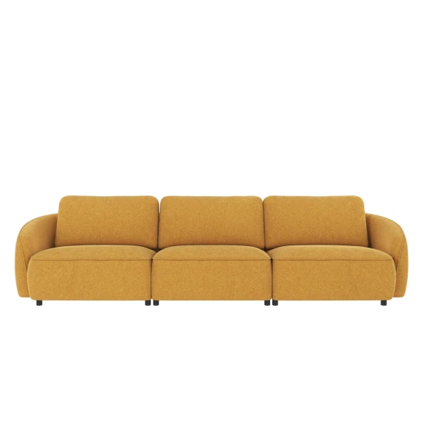 124671 b sb A Norris sofa 4 seater yellow fabric Brenda 68 c1 kuva