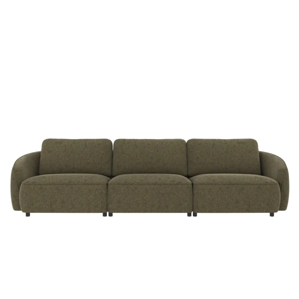 124681 b sb A Norris sofa 4 seater green fabric Brenda 77 c1 kuva