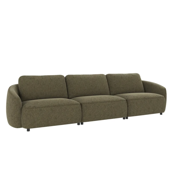 124681 b sb B Norris sofa 4 seater green fabric Brenda 77 c1 image
