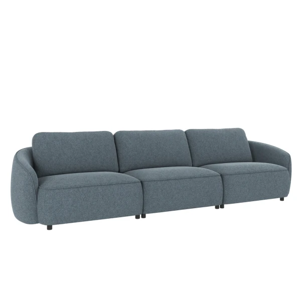 124821 b sb B Norris sofa 4 seater mediumblue fabric Bobby 15 c2 image