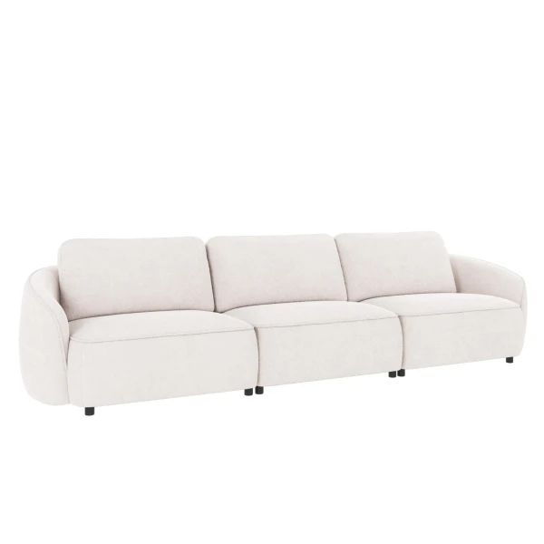 124831 b sb B Norris sofa 4 seater white fabric Greg 1 c2 image