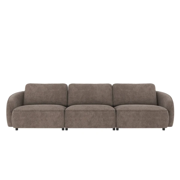 124851 b sb A Norris sofa 4 seater dark beige fabric Greg 7 c2 kuva