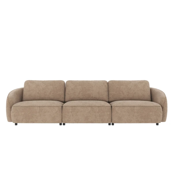 124921 b sb A Norris sofa 4 seater grey beige fabric Robin 109 c3 kuva