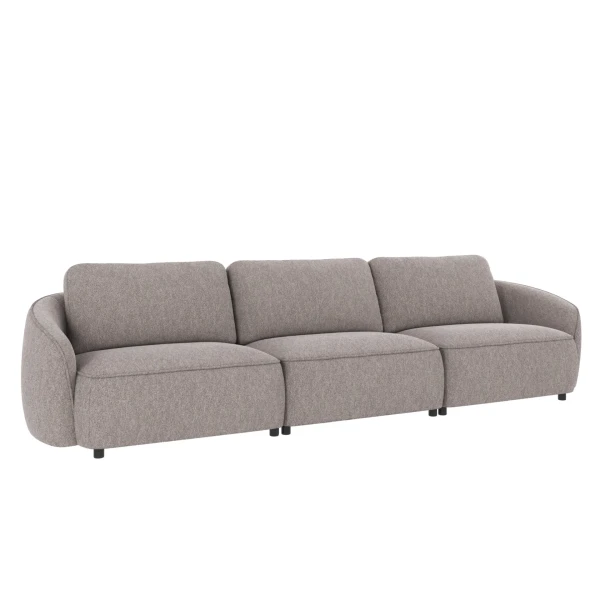 124961 b sb B Norris sofa 4 seater grey fabric Alice 149 c4 image