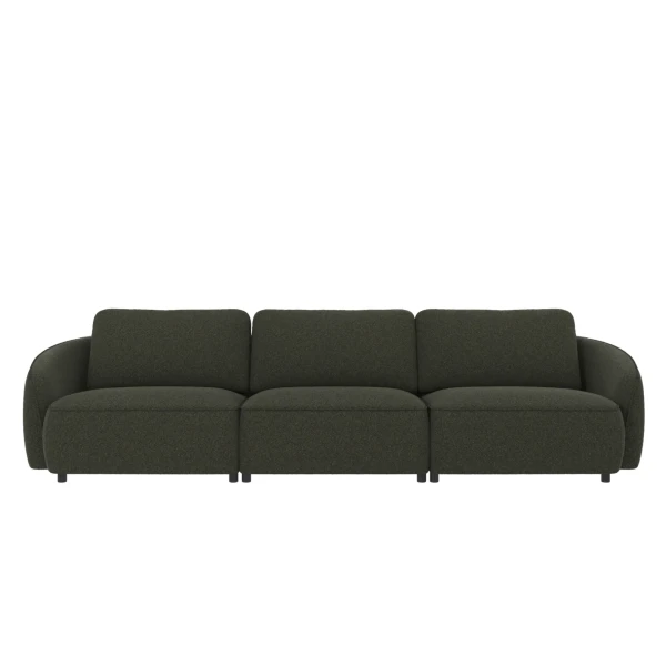 124971 b sb A Norris sofa 4 seater green fabric Alice 162 c4 kuva